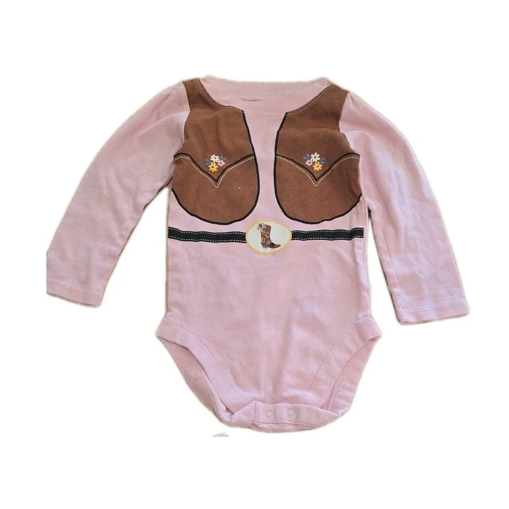 NWOT The Children's Place Baby Girls Cowgirl Bodysuit 3-Pack 100% Cotton RTL $30